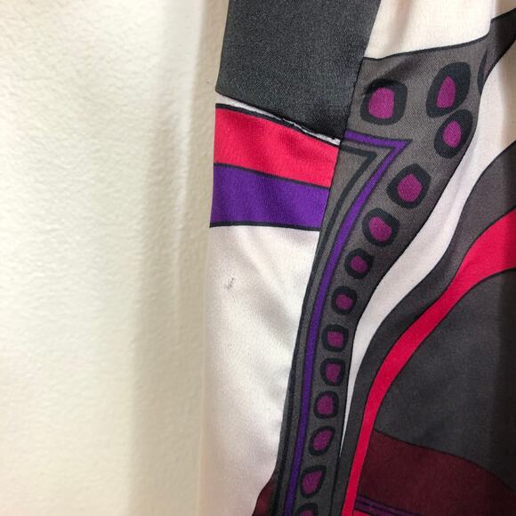 Guess Jeans Bold Pattern Satin Racerback Ribbon Tie Up Back 90's Vintage 3 - Picture 9 of 14